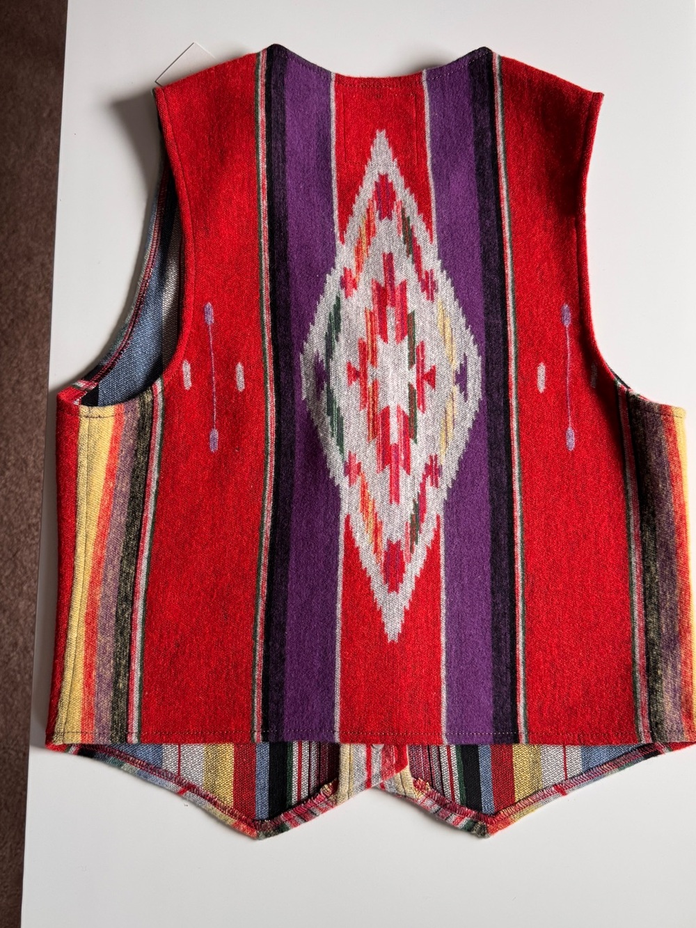 Wrangler x Lainey Wilson Multi-Stripe Button Vest - Red, Yellow, Blue, Green - Picture 5 of 5